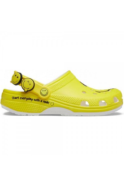 Crocs Classic Smiley 2 Clog 39-40 EU - M7/W9 US White - White/Multi