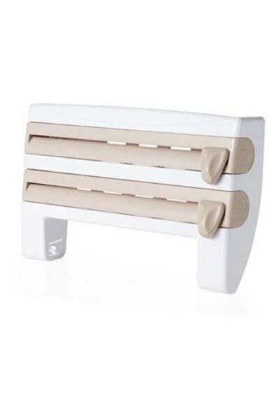 HALAMODO رف تخزين متعدد الوظائف للمطبخ مع قاطع ورق ألومنيوم من أجل منشفة ورقي...