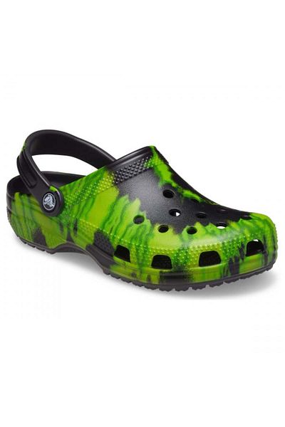 Crocs Clogs Classic Tie-dye Graphic Clog 48-49 Eu - M13 Us Black - Black/lime Punch