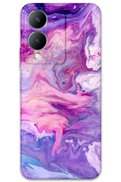 Gramaphone Vivo Y17S Compatible Marble Pattern Phone Case + Screen Protector ...