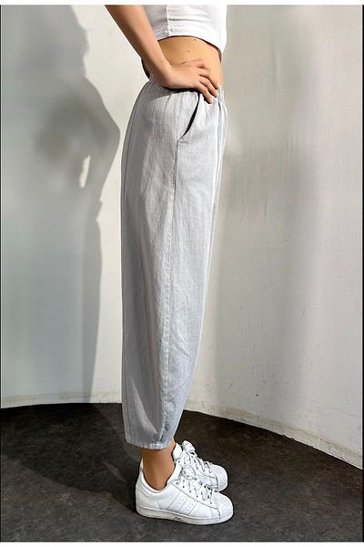 DIEANDMORE Gabardine Fabric Women's Shalwar Trousers