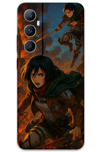 Gramaphone Realme C65 Compatible Anime Patterned Phone Case + Screen Protecto...