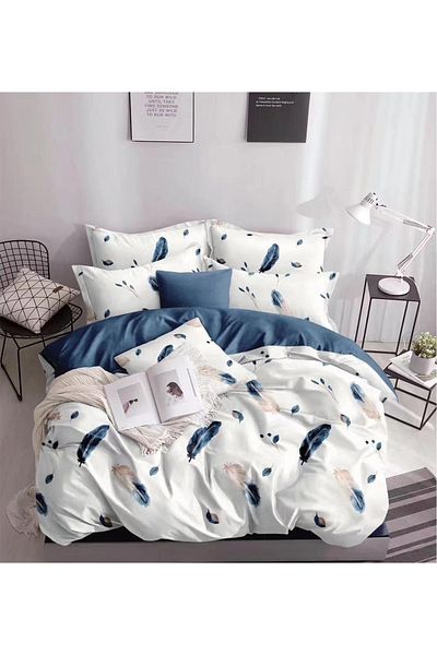 CHIRASO CHIRASO 4-Piece Bedding Set, Satin Cotton, Fitted Sheet 180x200 cm, 2 Pillowcases