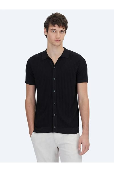 Kip Black Patterned Knitwear