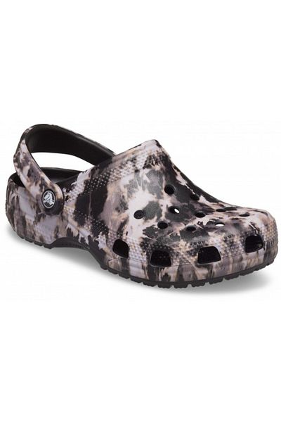 Crocs Classic Bleach Dye Clog Black - Black 38-39 EU - M6/W8 US