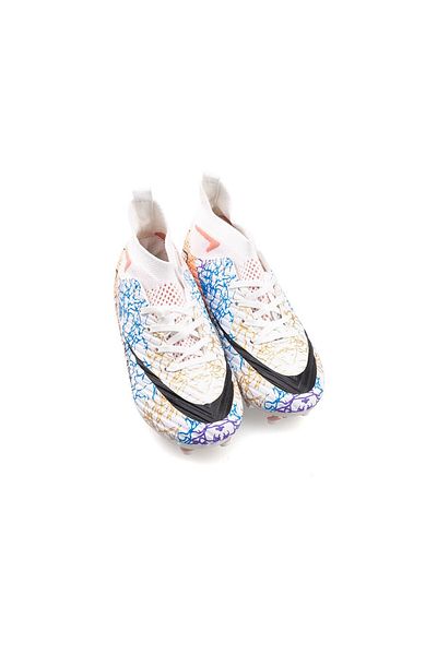 LALİGA White Salmon Patterned Grass Carpet Field Unisex Football Shoes with High Ankle Socks