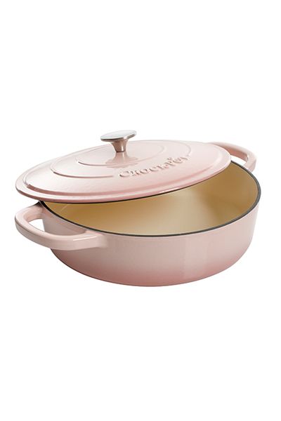 Crockpot® Enameled cast iron pot, 4.7L, round, powder pink