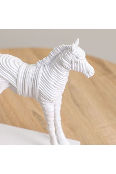 Danube Home Florence Ceramic Anstract Standing Horse White 31X8X32Cm | Ceramic Material Home Decoration Figurine