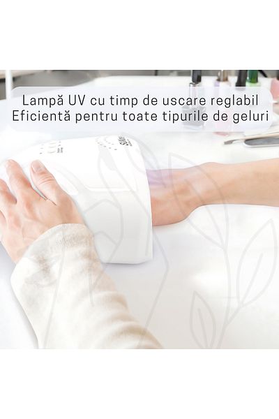 ATOMKIT Uv/led Lamp For Manicure And Pedicure, Power 28/48, Timer 5/30/60, Automatic Start, White