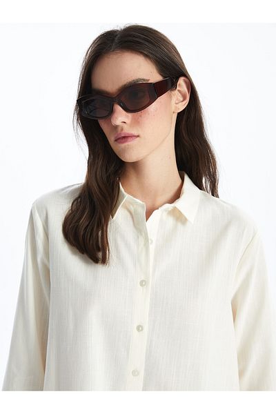 LC Waikiki Shirt Collar Women's Beach Dress