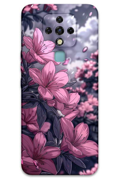 Gramaphone Tecno Camon 16 Compatible Flower Pattern Phone Case + Screen Prote...