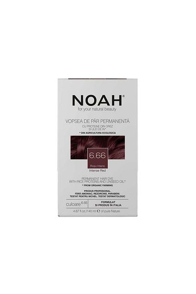 Noah Vopsea de păr fără amoniac, Roșu intens, 6.66, Noah, 140 ml