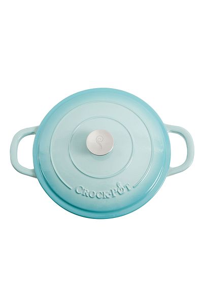 Crockpot® Vas de fontă emailată, 4.7L, rotund, bleu