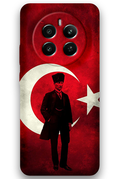 Gramaphone Realme 12 Plus Compatible Ataturk Patterned Phone Case + Screen Pr...