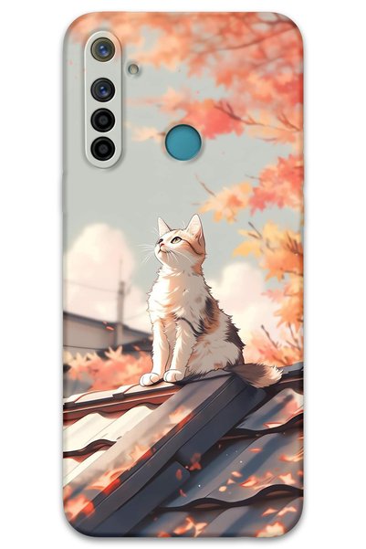 Gramaphone Realme 5I Compatible Cat Pattern Phone Case + Screen Protector - 5784