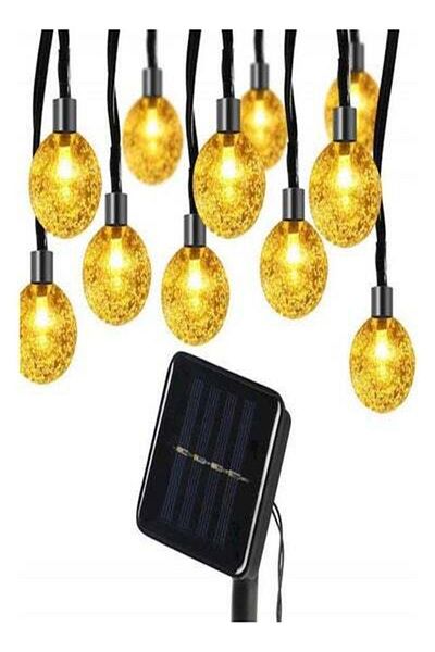 HALAMODO 30-Piece Solar String Decoration Lights Yellow 372grams