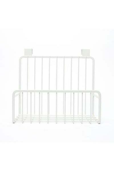 HALAMODO Maisan Over The Door Kitchen Basket White 12cm