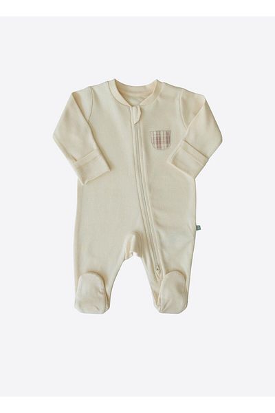 kitikate Organic My Bestie Zippered Jumpsuit Natural
