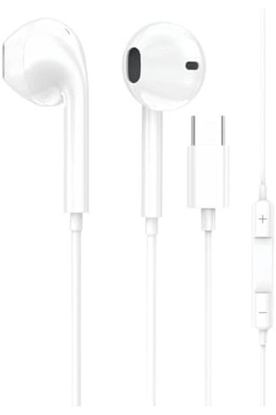 Golden Plus Wired USB-C Earphones with Built-in Microphone and Volume Control