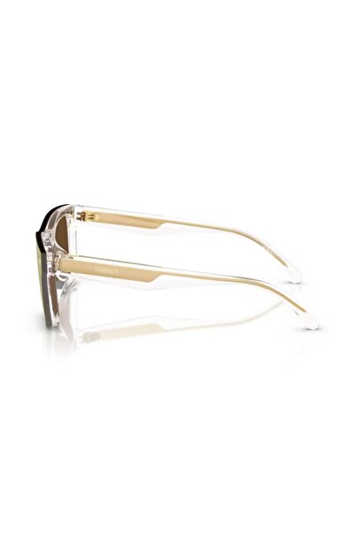 Versace Vk 4004U 1487I 28 Children's Rectangular Transparent Gold Bone Sunglasses