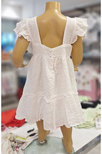 Çikoby Wrapped Dress with Valon Sleeves and Back Detail