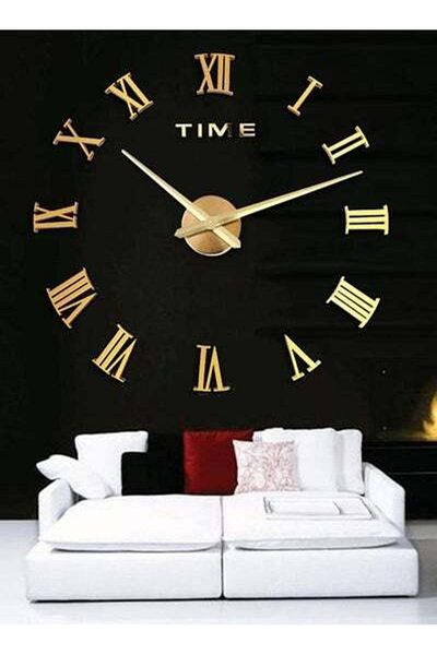HALAMODO Creative Design Wall Clock Gold 100x100centimeter
