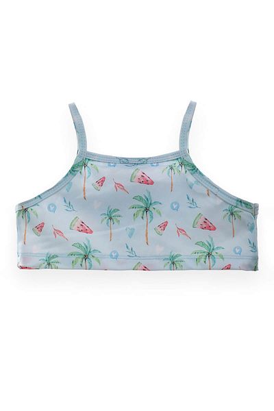 MARKAPIA WOMAN Girl's Watermelon Palm Patterned Pool Beach Bikini Set
