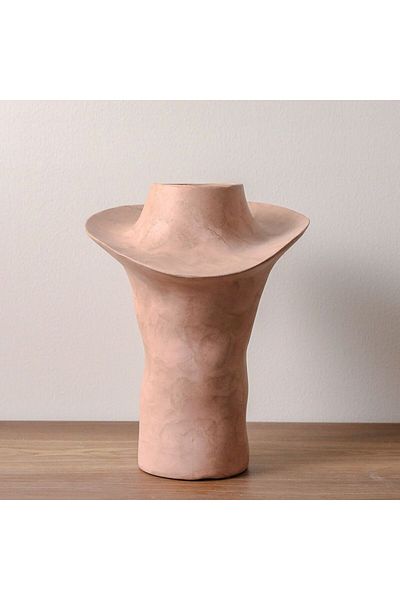 Danube Home Zenith Ceramic Vase - Rose - 27.5x27.5x35 cm | 100% Ceramic Vase Home Decor