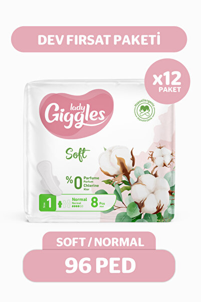 giggles Lady Soft Hijyenik Ped Normal Dev Fırsat Paketi 96 Adet