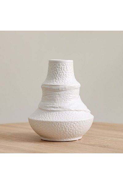 Danube Home Florence Ceramic Rope Swaddled Vase Braod 20X20X24.5Cm | Ceramic Vase Home Decor