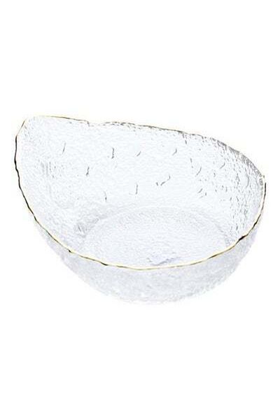 HALAMODO Nordic Glass Fruit Plate Clear 21x21x6cm