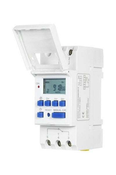 HALAMODO THC15A Programmable Time Switch Relay Control Digital Timer White/Blue