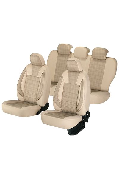 SMARTIC Huse scaune auto, Luxury, 11 piese, compatibile airbag, rabatabile, 3 straturi de material