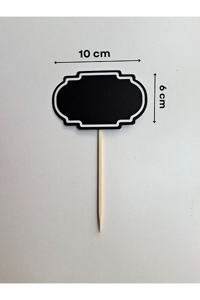 Şeffaf Etiket 10 Pcs Erasable Blackboard Black Label Wipe Off Sticker with Stud Stick 10X6Cm Price Tag Dec6