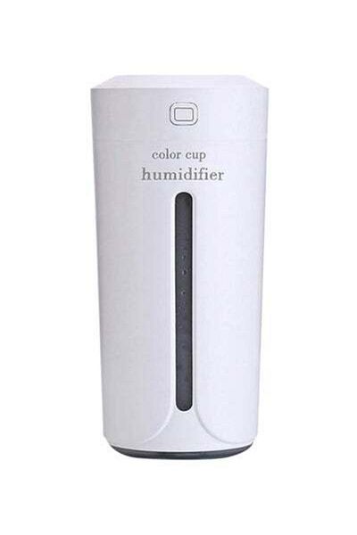 HALAMODO Portable Ultrasonic Air Humidifier With Changing LED Lights White 7x7x15cm