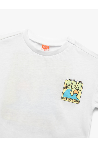 Koton Cotton Short Sleeve Crew Neck Printed T-Shirt