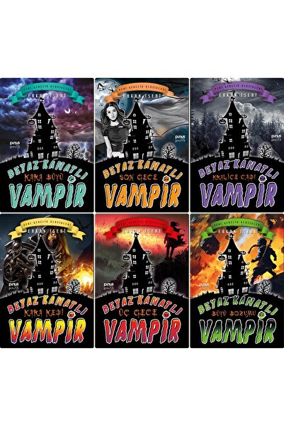 Pinus Kitap Beyaz Kanatlı Vampir Yeni Set 2 ( 6 Kitap Takım / 7 , 8 , 9 , 10 , 11 Ve 12. Ciltler )
