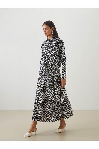 LC Waikiki Patterned Katkat Skirt with Elastic Waist