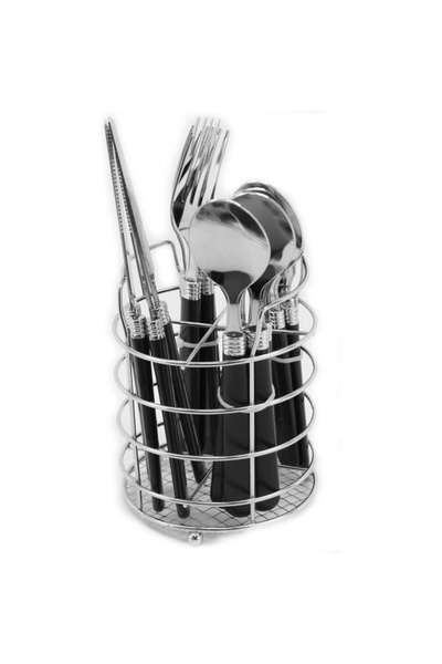 Gibson Sensations Stainless Steel Utensils Set with Storage Caddy