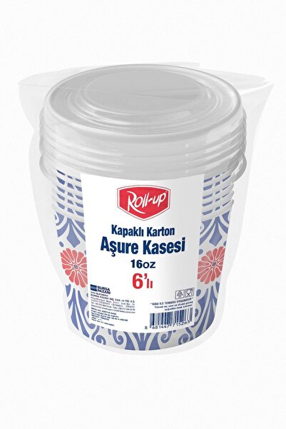 Genel Markalar Roll-Up Kapaklı Karton Aşure Kasesi 6lı Set