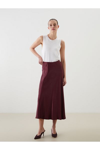 LC Waikiki Satin Skirt with Elastic Waist