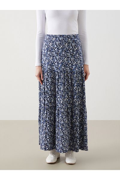 LC Waikiki Patterned Women's Skirt with Elastic Waist