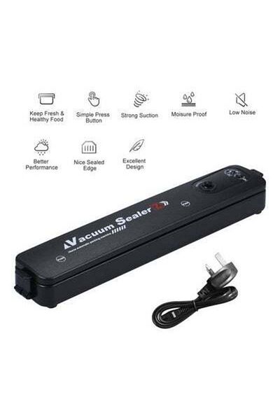 HALAMODO Full- Automatic Electric Vacuum Film Sealer Packaging Machine Vacuum Packer Black 37.5*7*8.5cm