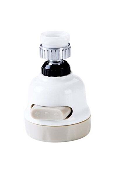 HALAMODO صنبور فلتر مياه مقاوم للرذاذ أبيض/بيج/أسود 8.5×5.3×5.3 سم