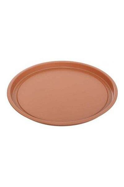 HALAMODO Round Coppery Crispy Tray Set Of 2 Pieces Perfect For Oven Copper Multicolour
