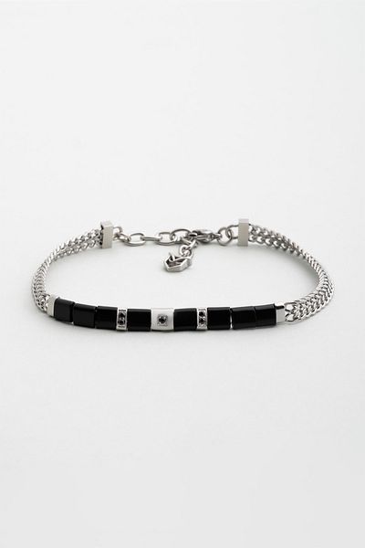 So CHIC... 21 cm Steel Men's Bracelet with Zircon Stone Detail