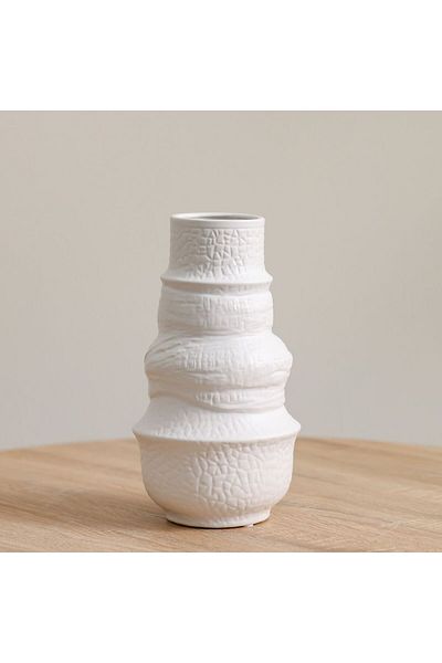 Danube Home Florence Ceramic Rope Swaddled Vase Tall 15X15X27.5Cm | Ceramic Vase Home Decor
