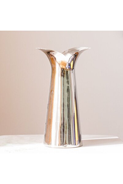 Danube Home Regal Heritage Vase Sml 16X12X30 Cm Nickel | Aluminium Vase Home Decor