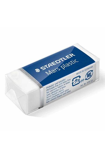 Staedtler Premium quality eraser, Staedtler Mars plastic, white