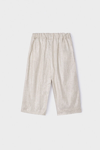 MAYORAL High Elastic Waist Linen Wide Leg Girl's Pants